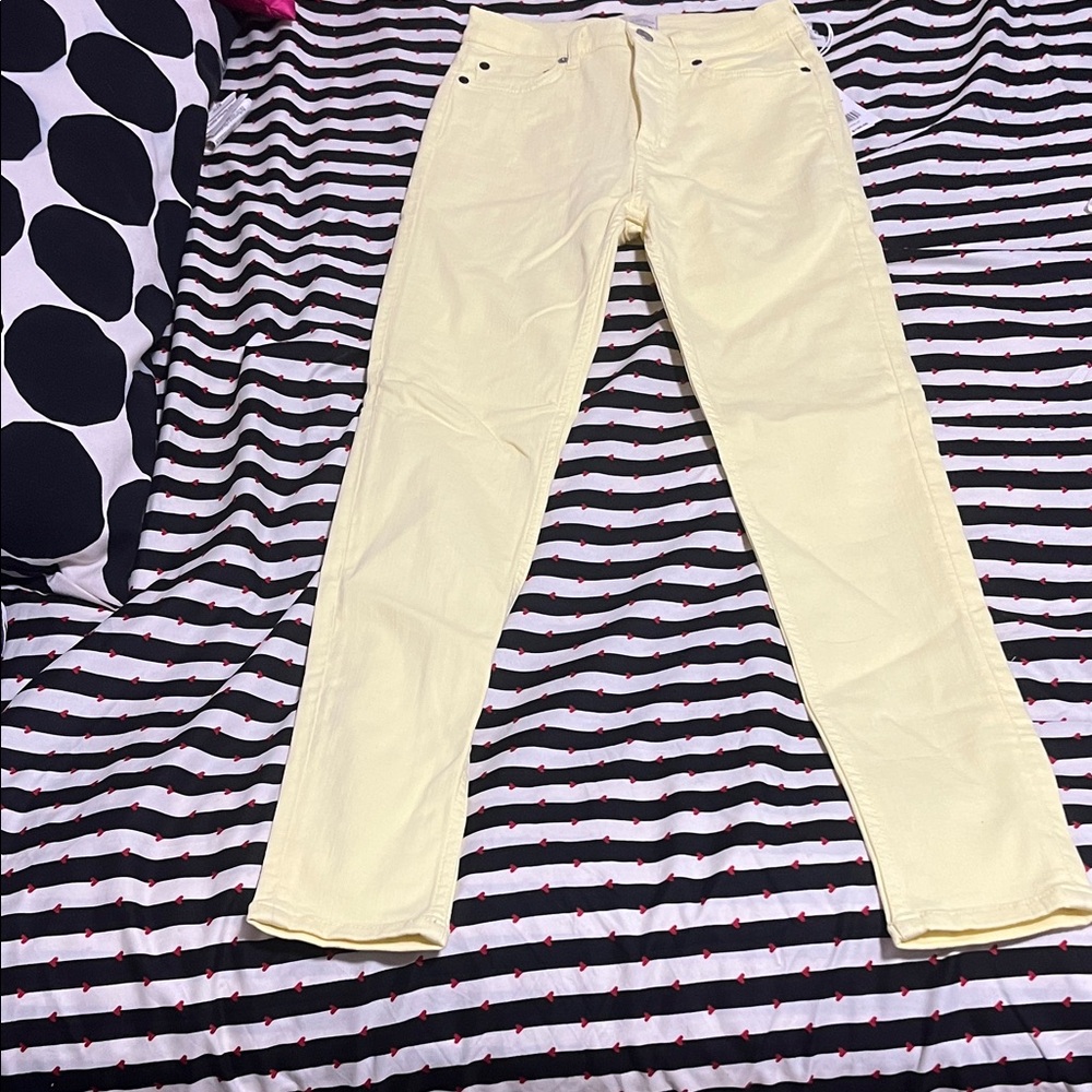 French Connection Yellow Skinny Pants